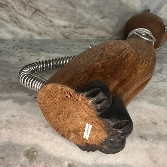 Wood & Metal Cat Figurine - Picture 4 of 4